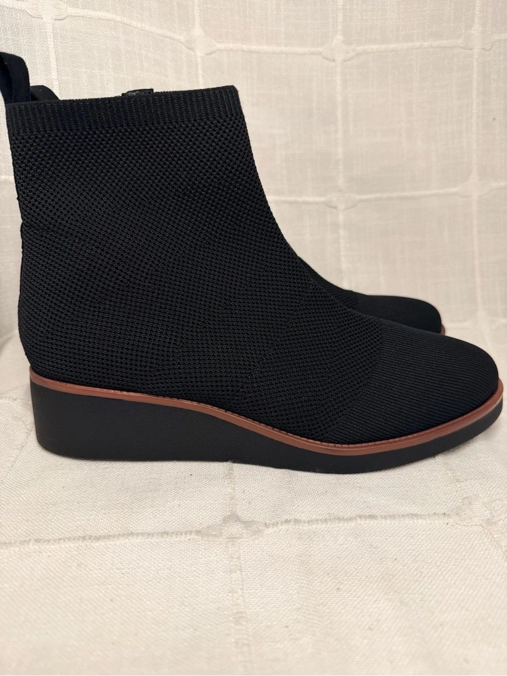 NWT Style & Co Cooper Black Wedge Ankle Boots 8.5M